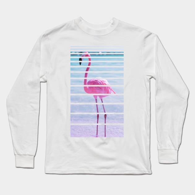 Flamingo Long Sleeve T-Shirt by Kuro